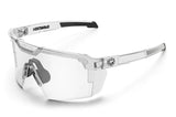 Heatwave Visuals FUTURE TECH GLASSES: VAPOR CLEAR FRAME  CLEAR LENS Z87+