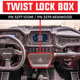 RZR Twist Lock Open Box Replacement Kenwood Radio and Intercom Bracket