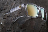 Heatwave Vise Sunglasses Vapor Clear Frame, Gold Rush Lens, Gold Emblem