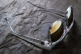 Heatwave Vise Sunglasses Vapor Clear Frame, Gold Rush Lens, Gold Emblem